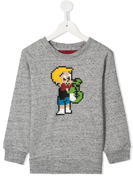 Bluza nierozpinana dziecięca Mostly Heard Rarely Seen 8-bit szara