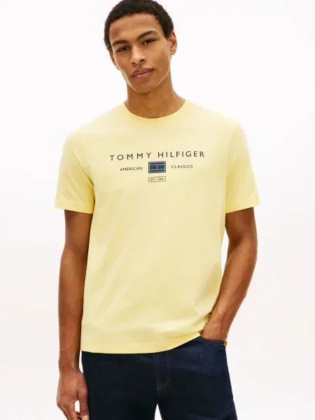 Tommy Hilfiger Koszulka Mężczyźni S żółty