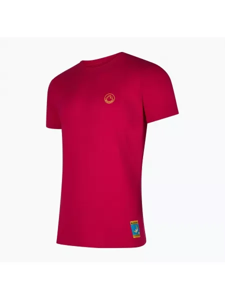 Tricou pentru bărbați La Sportiva Climbing on the Moon fucsia/giallo
