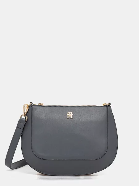 Tommy Hilfiger torebka skórzana szary