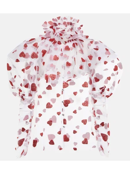 Bluză Rodarte din tul alb