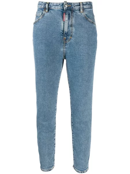 Decupat blugi skinny Dsquared2 skinny fit albastru