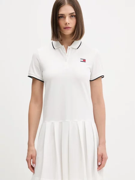 Tommy Jeans rochie de vară cu bej