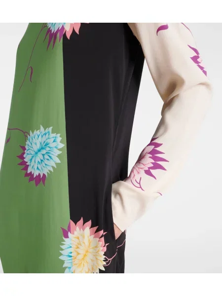 Rochie maxi La Doublej cu imagine din jerseu de costum