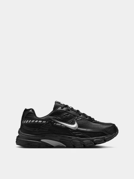 Кожаные повседневные кроссовки Nike черные