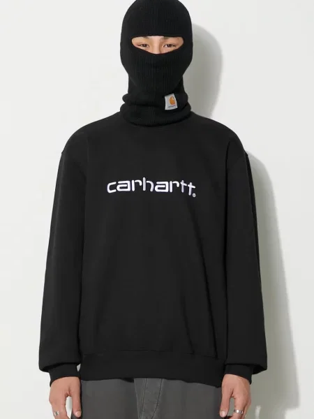 Carhartt WIP bluza Carhartt Sweat czarny z aplikacją biała