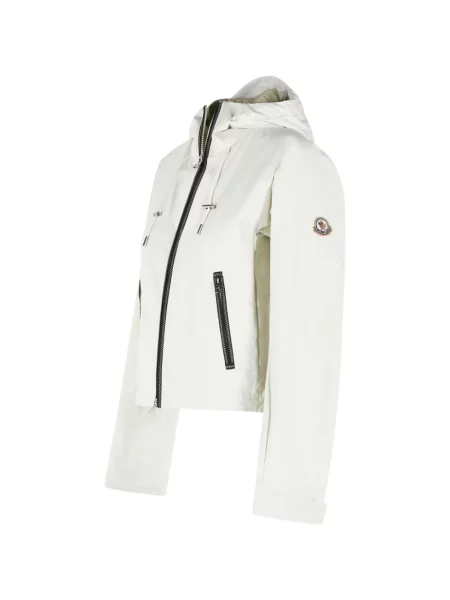 Geacă Moncler cu glugă alb
