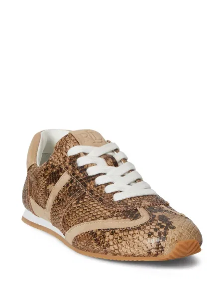 Bőr sneaker Lauren Ralph Lauren barna