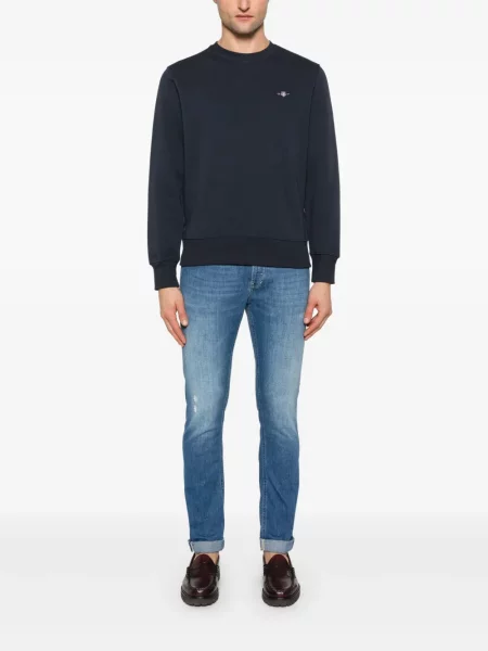 Hanorac crewneck Gant albastru