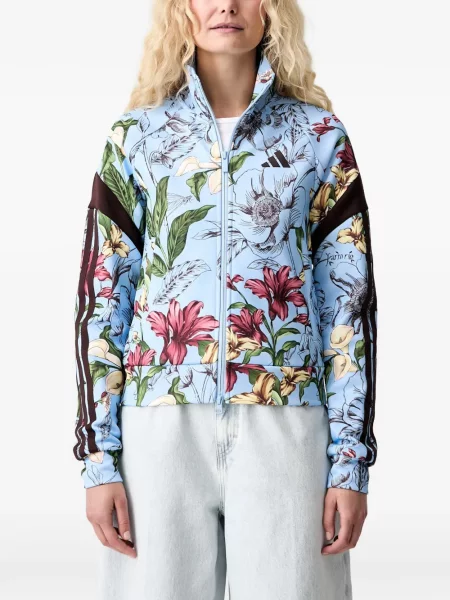 Trčanje remenčić hlače Adidas s cvjetnim printom smeđa
