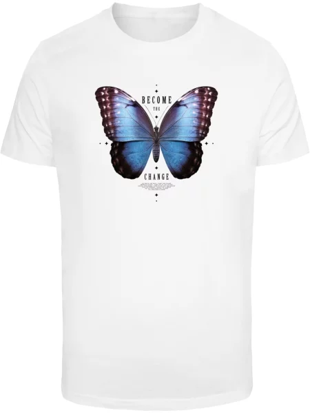 Mister Tee Tricou Become the Change mai multe culori alb