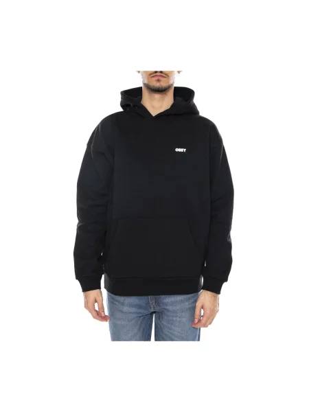 Bluza z kapturem Obey z kapturem czarna