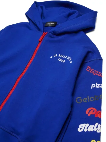 Bluza z kapturem dziecięca Dsquared2 niebieska