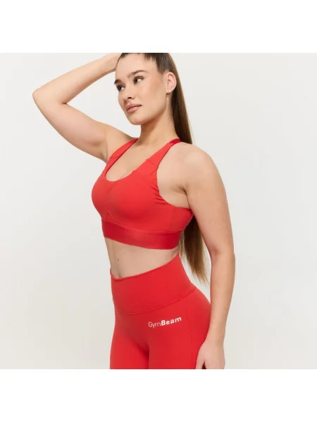 Stanik sportowy fitness z regulowanymi ramiączkami Limitless czerwony