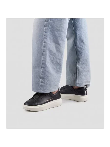 Sneakersy Alexander Smith skórzane wsuwane czarne
