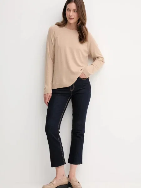 United Colors of Benetton sweter z domieszką wełny beżowy