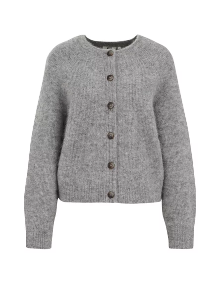 WE Fashion Geacă tricotată deschis gri