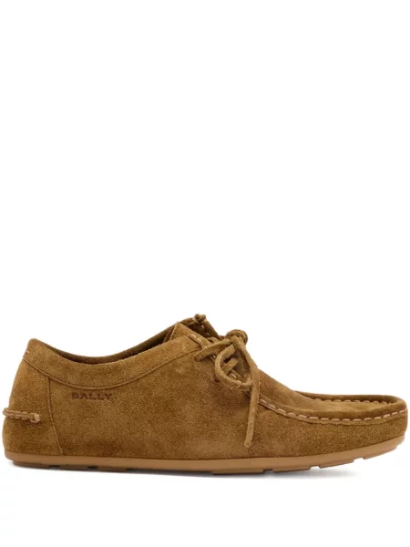 Велурени оксфордки Bally кафяво