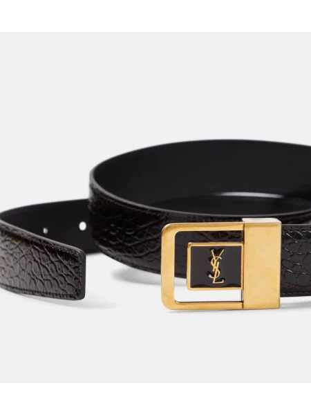 Curea Saint Laurent din piele maro