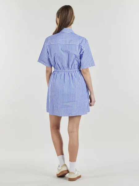 Tommy Jeans Košeľové šaty nebesky / biela modrá