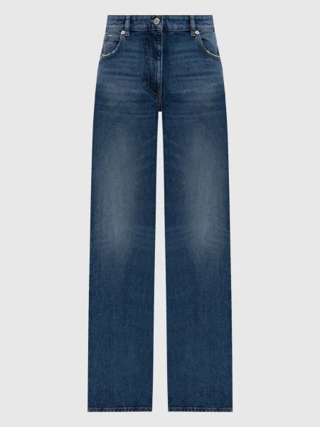 Джинси з ефектом потертості Twinset сині