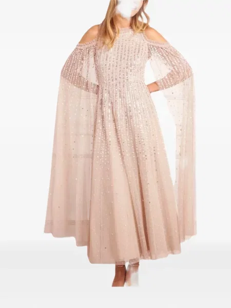 Sukienka midi Needle & Thread z cekinami do kolan garniturowa