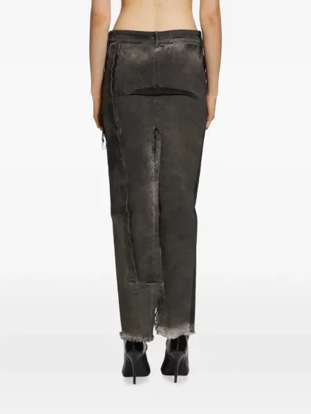 Fustă din denim Rick Owens gri
