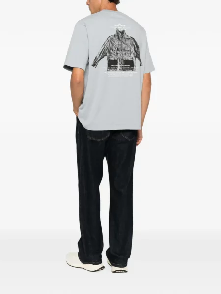 Tricou Stone Island cu strasuri gri