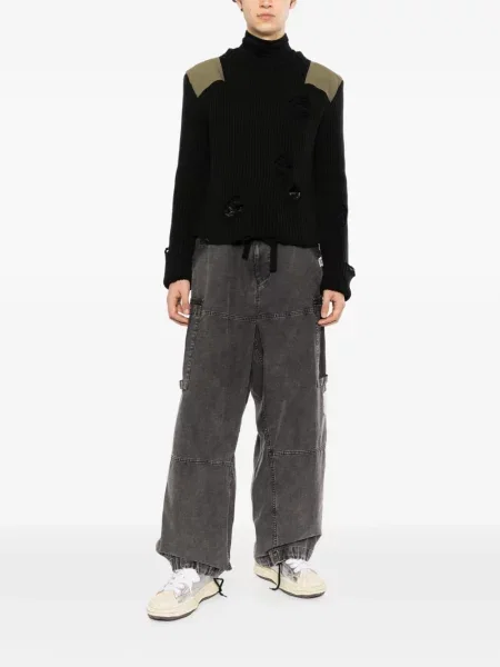 Pantaloni cargo Maison Mihara Yasuhiro din satin gri