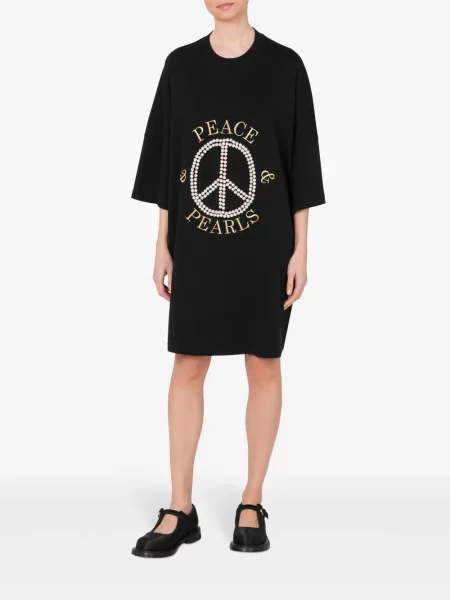 Raštuotas kostiumas suknele Moschino juoda