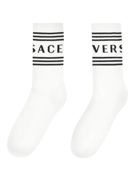 Skarpety Versace z logo białe