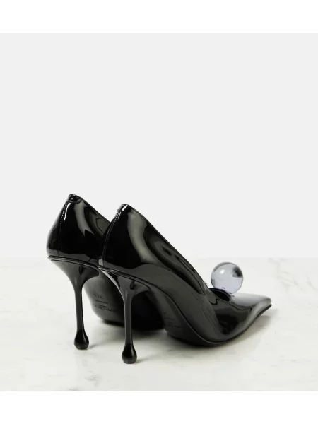 Pantofi cu toc Jimmy Choo din piele de lac negru