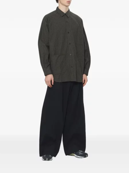 Lung cămașă Comme Des Garçons Homme în carouri maro