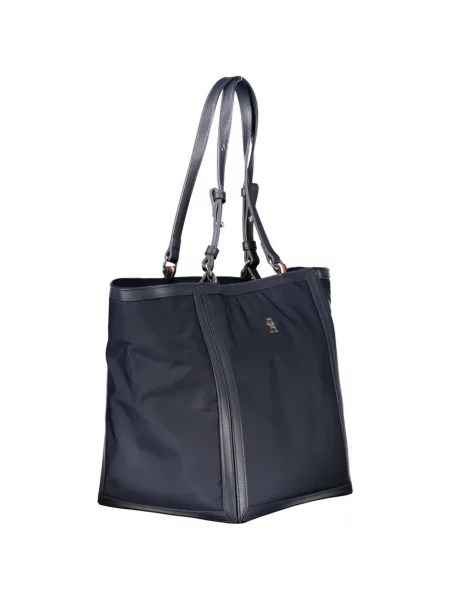 Shopper kabelka Tommy Hilfiger s autogramem modrá