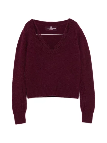 Pulover Ermanno Scervino cu decolteu în V violet