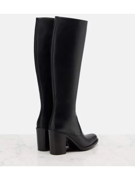 Cizme Chloé din piele negru