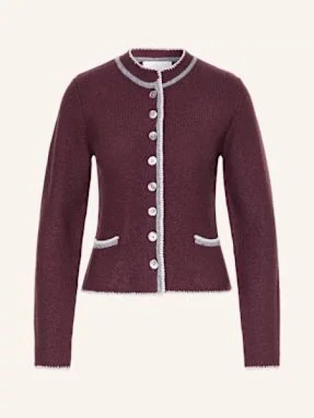 Johann & Johanna Sweter Rozpinany Z Kaszmirem rot fioletowy