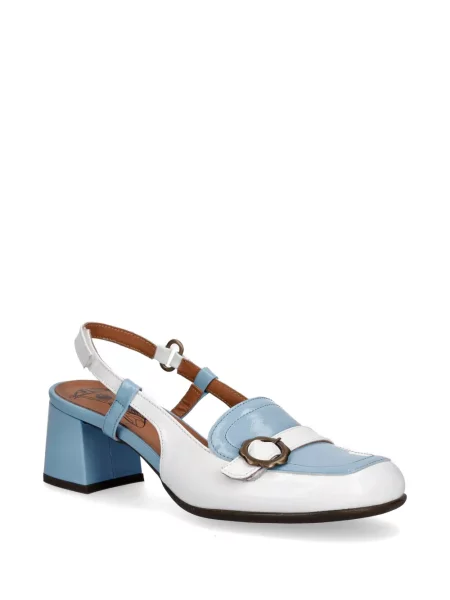 Pantofi cu toc Fly London cu cataramă slingback alb