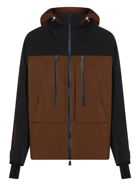 Geacă Moncler Grenoble cu glugă maro