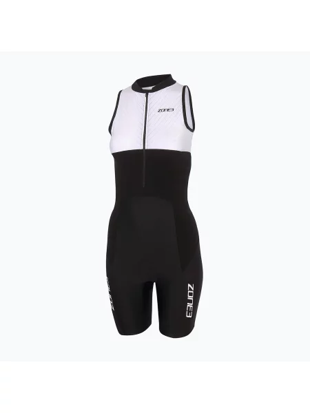 Дамски гащеризон за триатлон Lava Long Distance Trisuit black/white/green бяло
