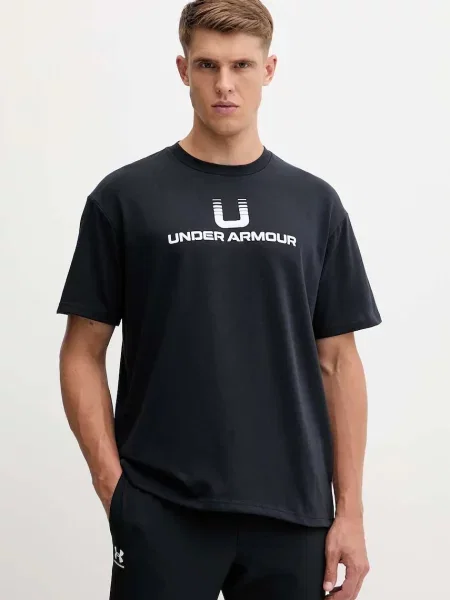 Тениска Under Armour с принт черно