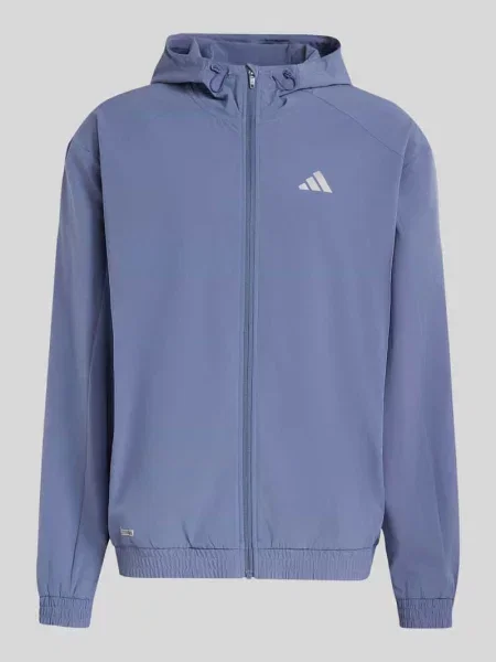 Kurtka treningowa o kroju regular fit z naszywką z logo Adidas Training granatowa