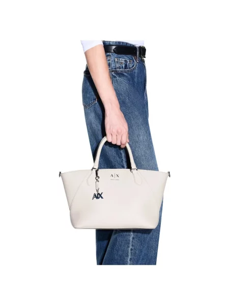 Batoh Armani Exchange z ekologickej kože béžová