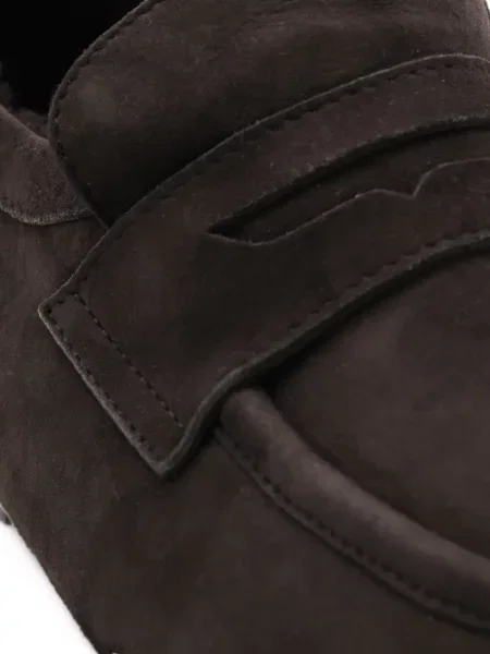 Pantofi loafer Tod's din nubuc maro