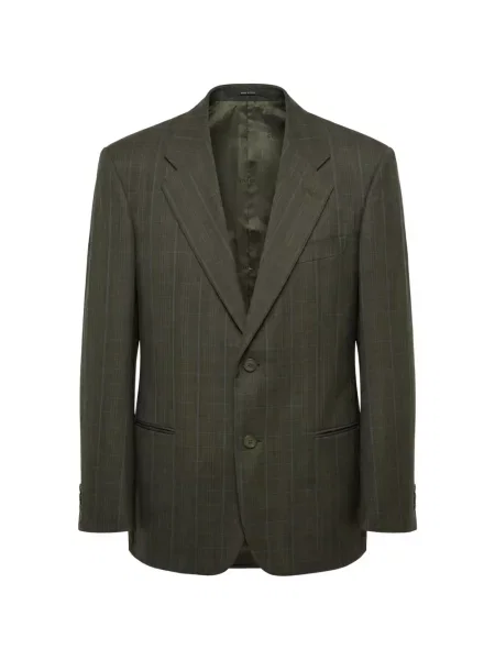 Sacou Gucci de lână în carouri verde