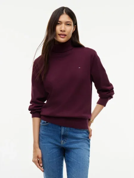 Tommy Jeans bluzka z golfem Kobiety lila S