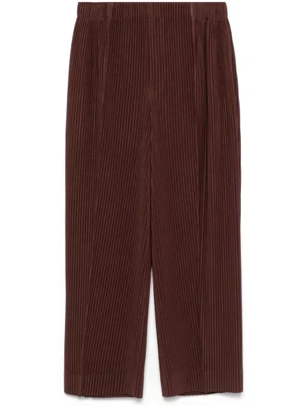Kalhoty Homme Plissé Issey Miyake hnědé