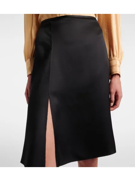 Fustă Gucci de mătase plic negru