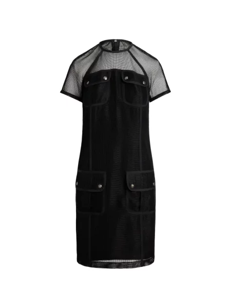 Rochie mini Lauren Ralph Lauren plasă negru