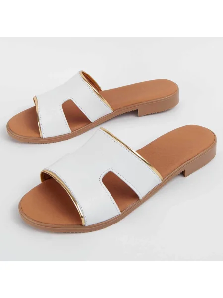 Pantofi Purapiel alb